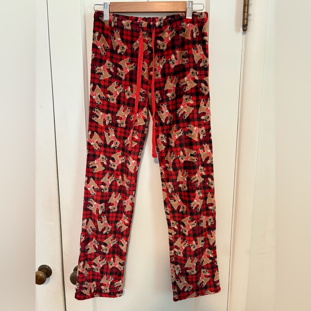 Rudolph Red-Nosed Reindeer Plush Pajama Pants